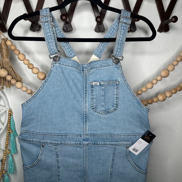 NEW Lee Denim European Collection Factory Flare Sunbleach Denim Overalls - Picture 1 of 8